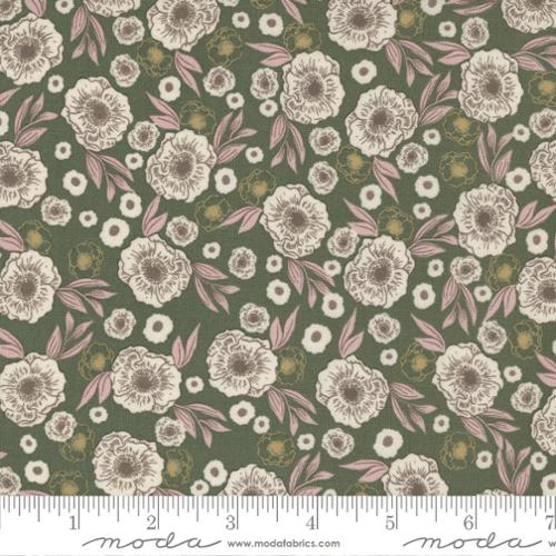Slow Stroll Pine - Last Bloom - Quilt Fabric