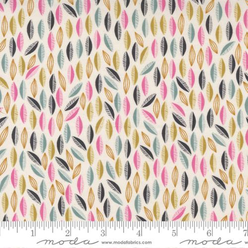 Songbook A New Page Unbleached - Cascade Leaf - Quilt Fabric