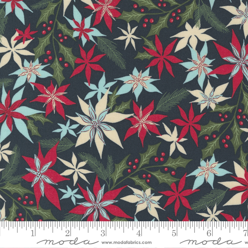 Good News Great Joy Midnight - Joyful Petals - Quilt Fabric