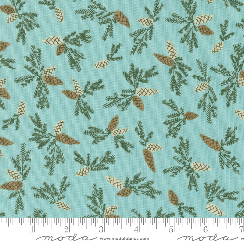 Good News Great Joy Frost - Pinecone Bough - Quilt Fabric