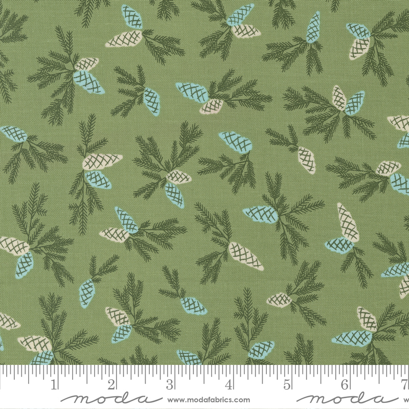 Good News Great Joy Eucalyptus - Pinecone Bough - Fabric
