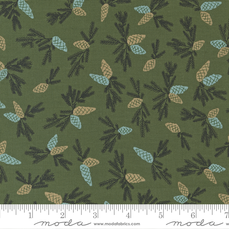 Good News Great Joy Pine - Pinecone Bough - Quilt Fabric