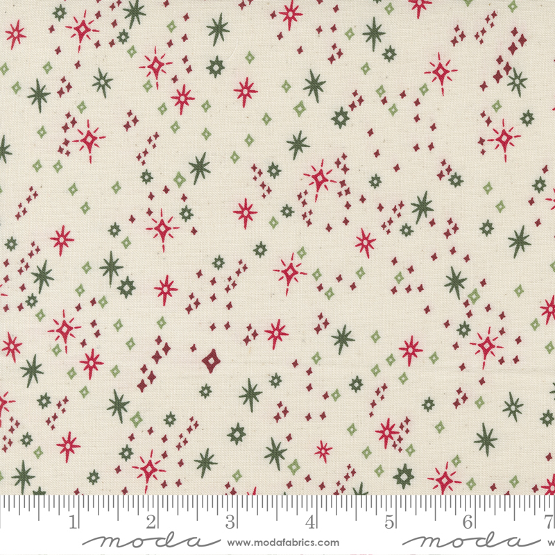 Good News Great Joy Snow - Starry Snowfall - Quilt Fabric