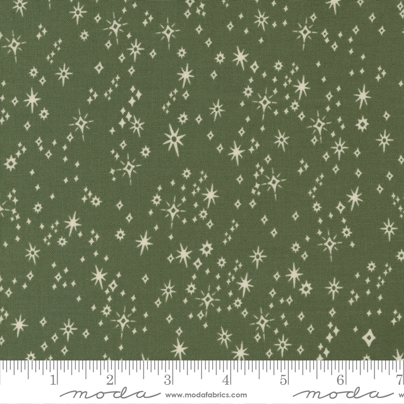 Good News Great Joy Pine - Starry Snowfall - Quilt Fabric
