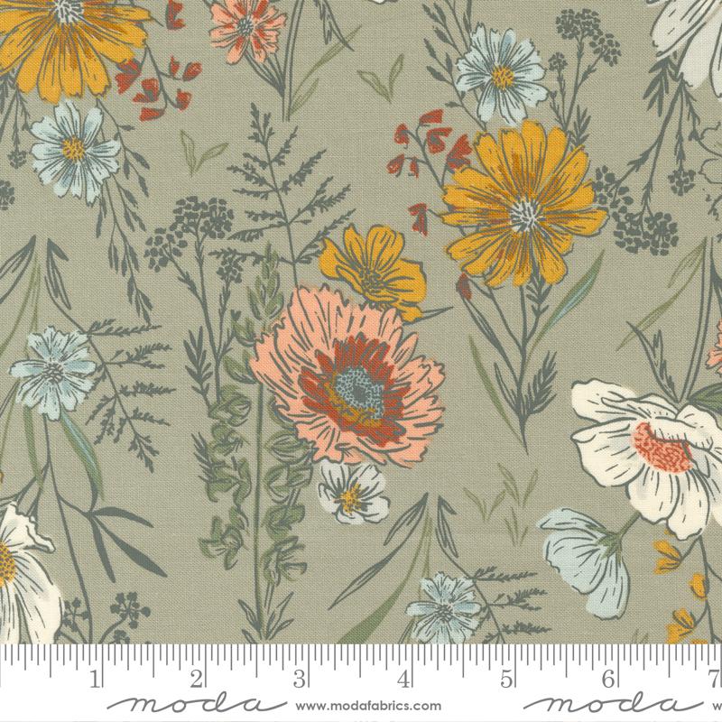 Woodland Wildflowers Wonder - Taupe - Quilt Fabric