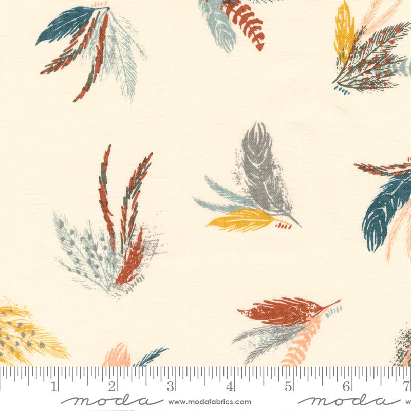 Woodland Wildflowers Feather - Cream - Quilt Fabric