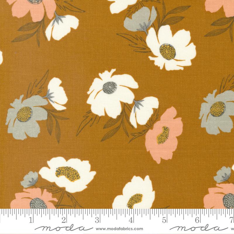 Woodland Wildflowers Bold Bloom - Caramel - Quilt Fabric