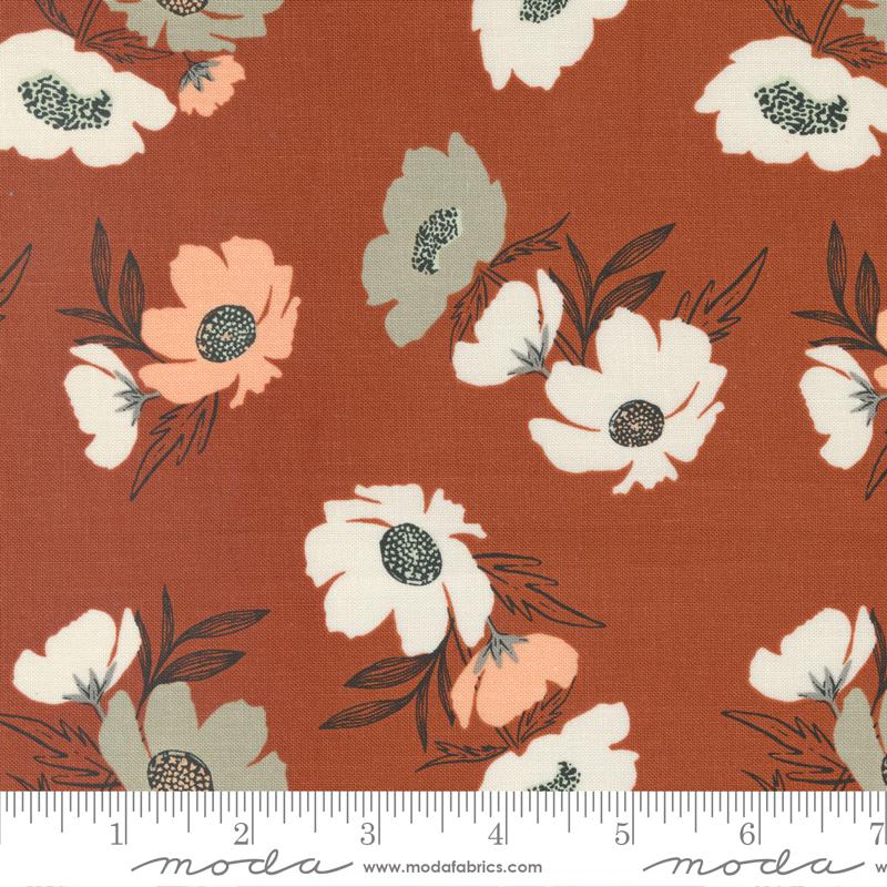 Woodland Wildflowers Bold Bloom - Rust - Quilt Fabric