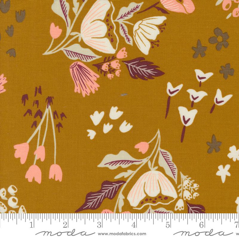 Folk Lore Floral - Caramel - Quilt Fabric
