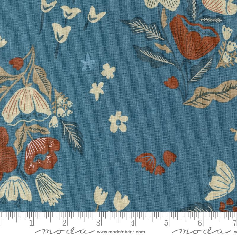 Folk Lore Floral - Lake - Quilt Fabric