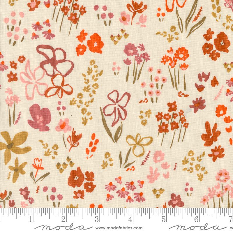 Things Above Floral - Eggshell - Quilt Fabric