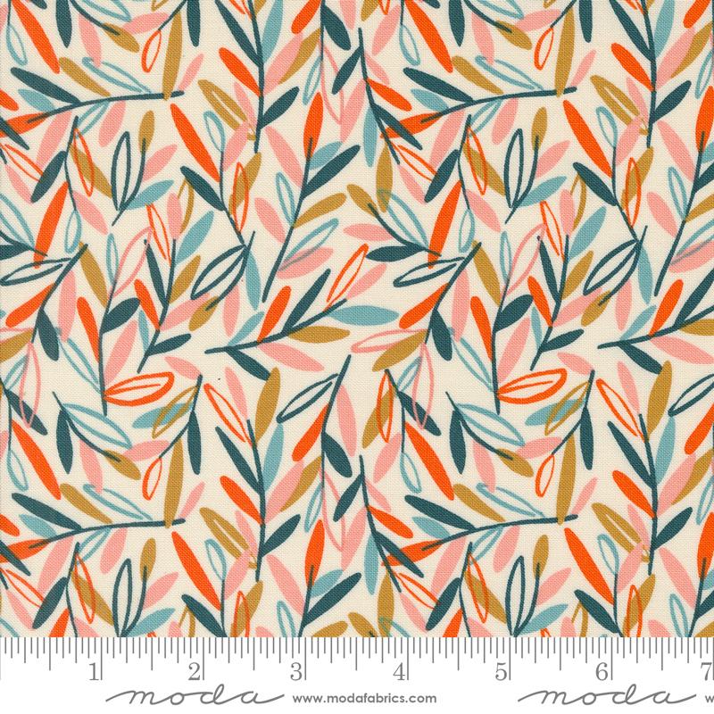 Things Above Leaf - Eggshell - Quilt Fabric
