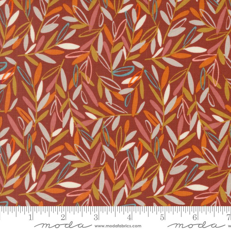 Things Above Leaf - Paved Brick - Quilt Fabric