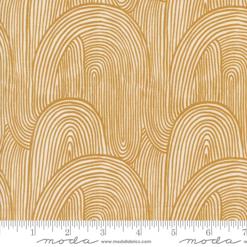 Things Above Wavy - Harvest Gold - Quilt Fabric