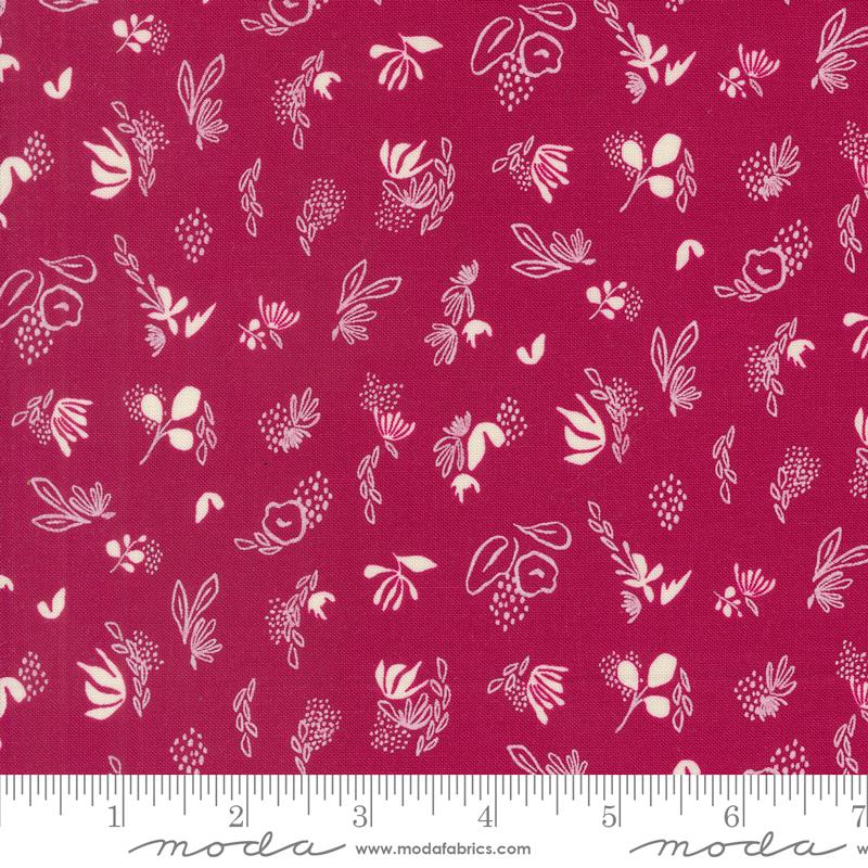 Things Above Flowers - Pomegranate - Quilt Fabric