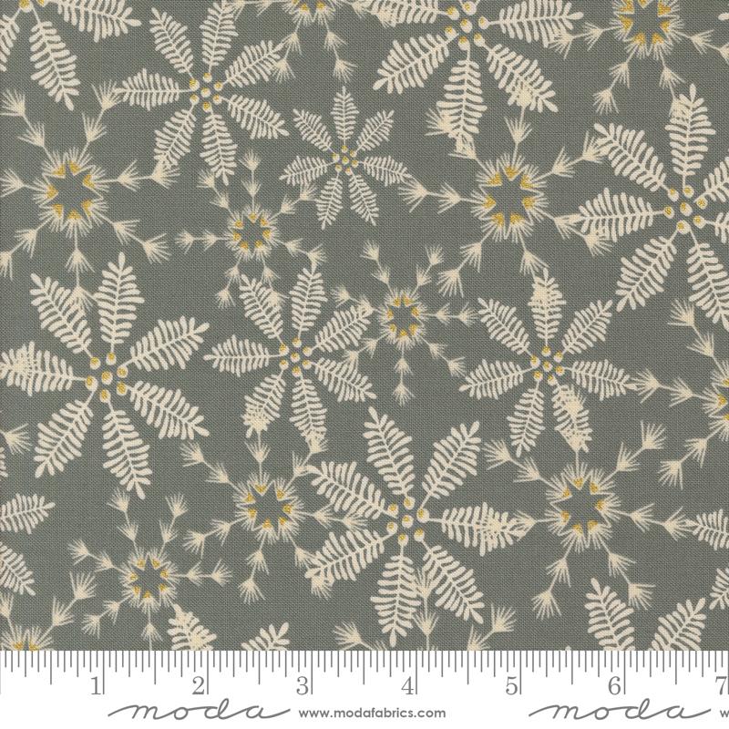 Old World Yuletide Snowflake Fog - Christmas Quilt Fabric