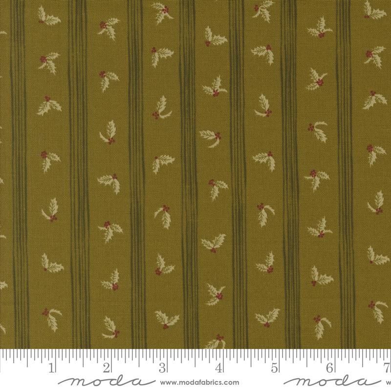 Old World Yuletide Stripes Pickle - Christmas Fabric