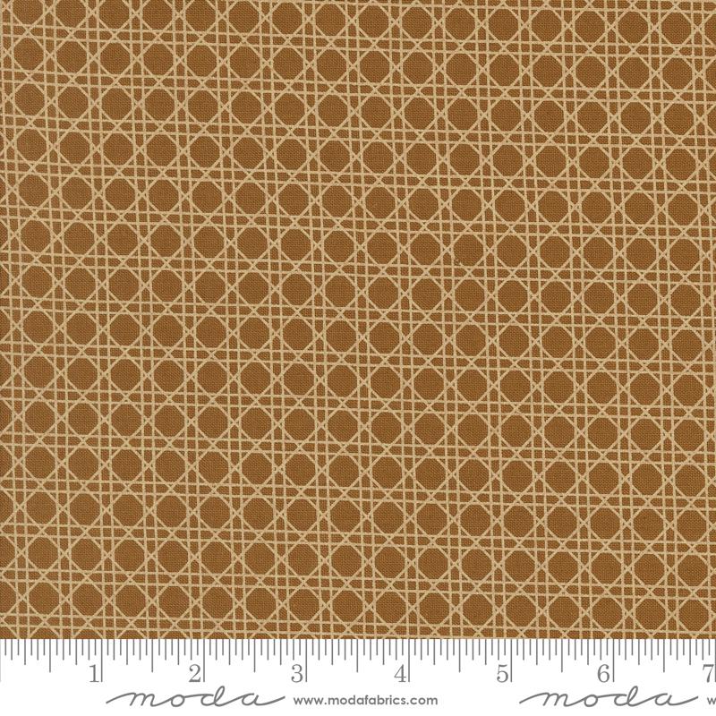 Old World Yuletide Trellis Sienna - Christmas Fabric