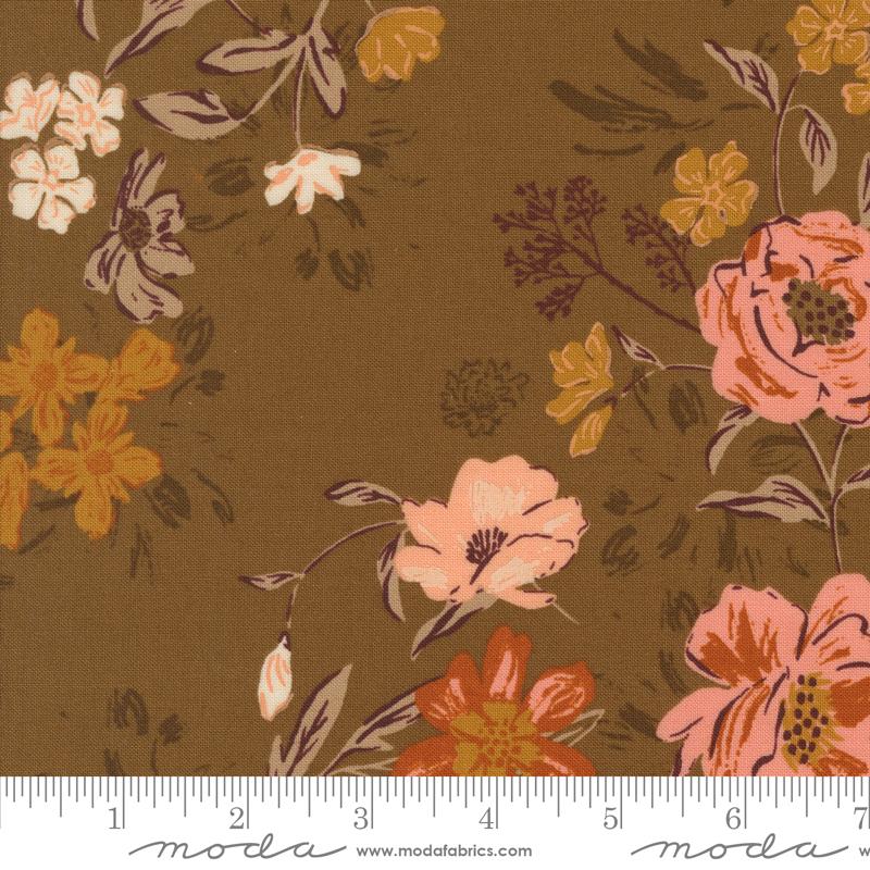 Foraged Found Blooms Cocoa - Quilt Fabric
