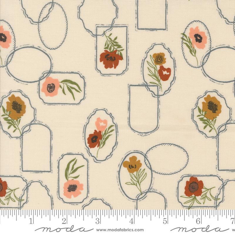 Foraged Found Frames Eggshell - Quilt Fabric