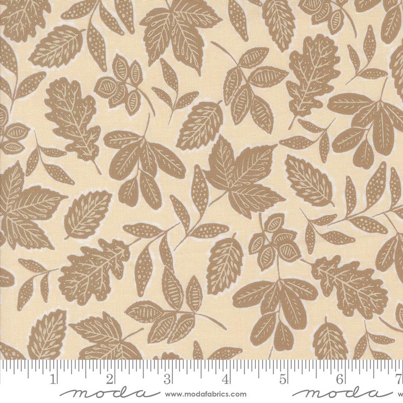 Foraged Found Leaf Eggshell - Quilt Fabric