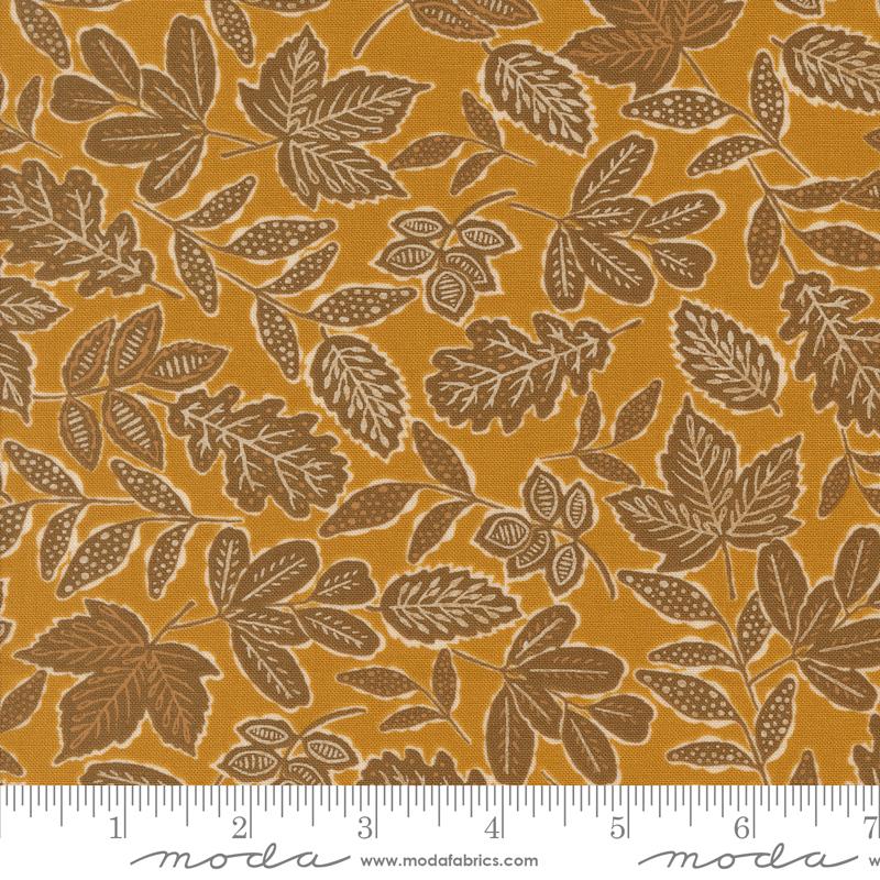 Foraged Found Leaf Caramel - Quilt Fabric