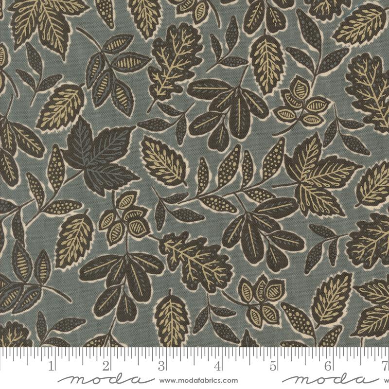 Foraged Found Leaf Metal - Quilt Fabric
