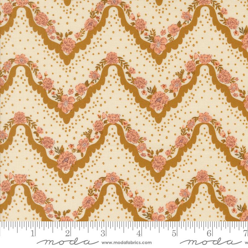 Foraged Found Chevron Caramel - Quilt Fabric