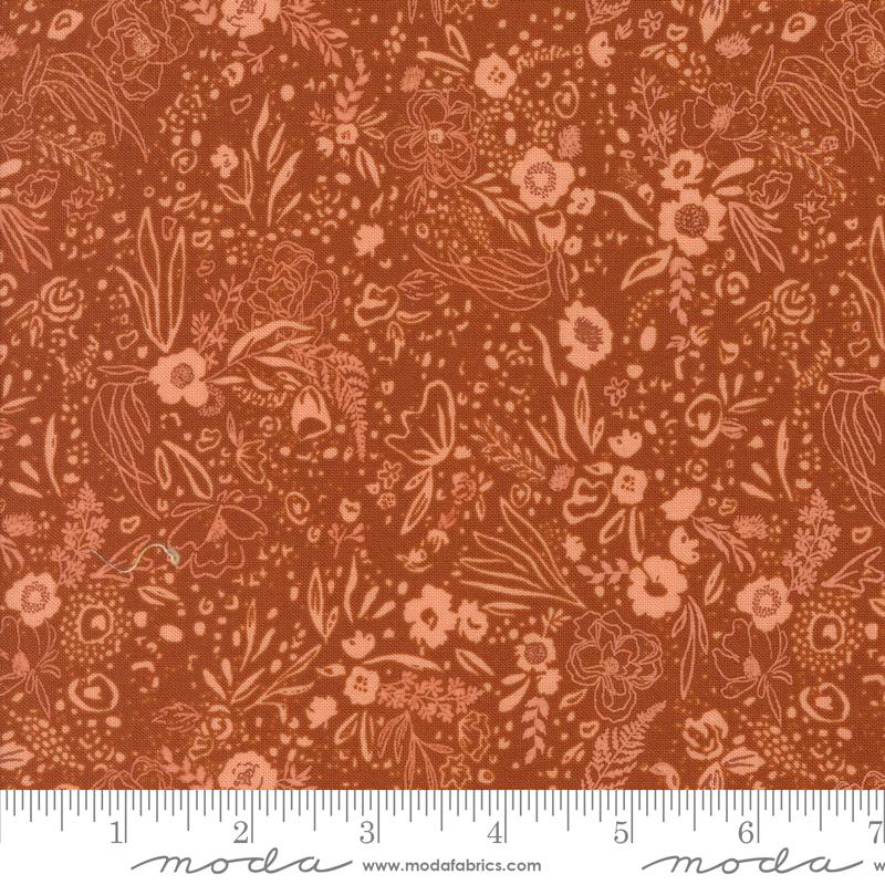 Foraged Found Flowers Spice - Quilt Fabric