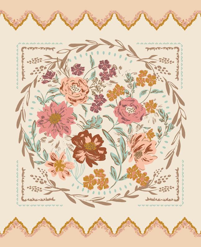 Foraged Found And Hand Me Down Eggshell - Quilt Panel