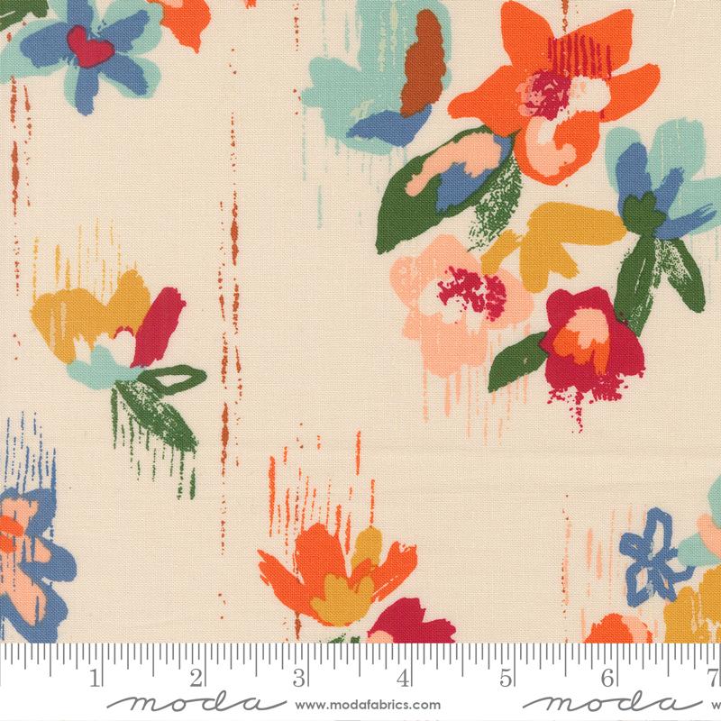 Boho Haven Floral Eggshell - Quilt Fabric