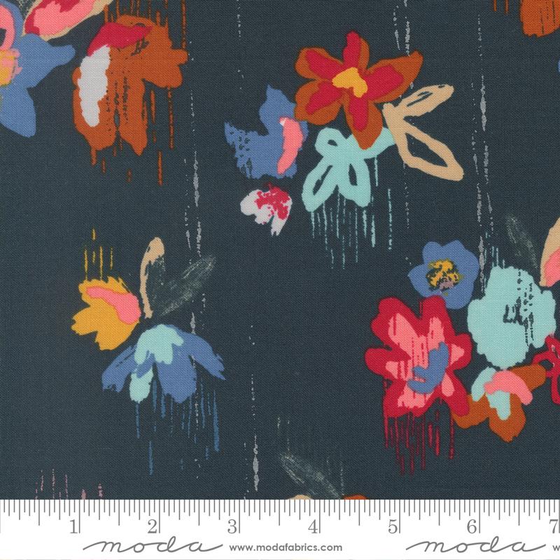Boho Haven Floral Deep Sea - Quilt Fabric