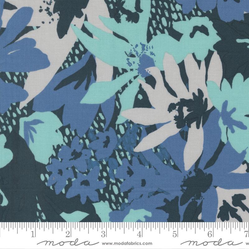 Boho Haven Floral Deep Sea - Quilt Fabric