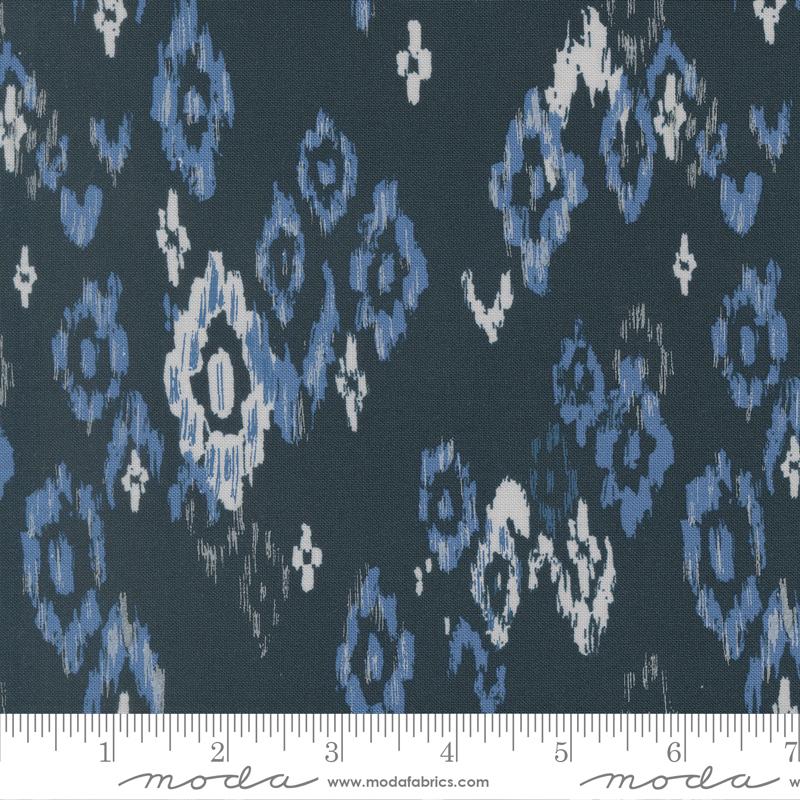 Boho Haven Feathered Deep Sea - Quilt Fabric