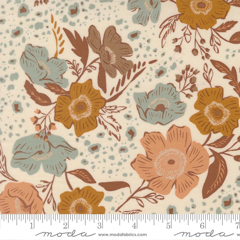 Wellspring Flower Eggshell - Quilt Fabric