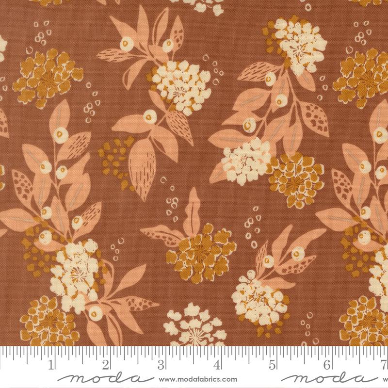Wellspring Floral Dark Clay - Quilt Fabric