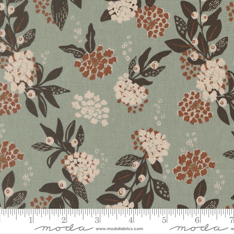 Wellspring Floral Mochi Linen Storm - Quilt Fabric