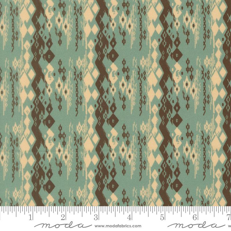 Flora & Thread Diamonds Teal - Quilt Fabric, zoomed in. Select this picture to zoom back out.