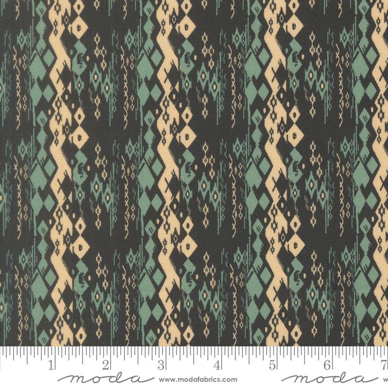 Flora & Thread Diamonds Midnight - Quilt Fabric, zoomed in. Select this picture to zoom back out.