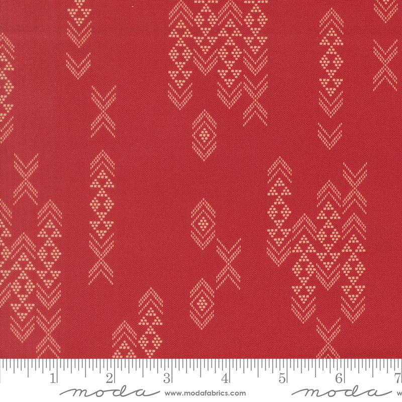 Flora & Thread Geometric Brick - Quilt Fabric, zoomed in. Select this picture to zoom back out.