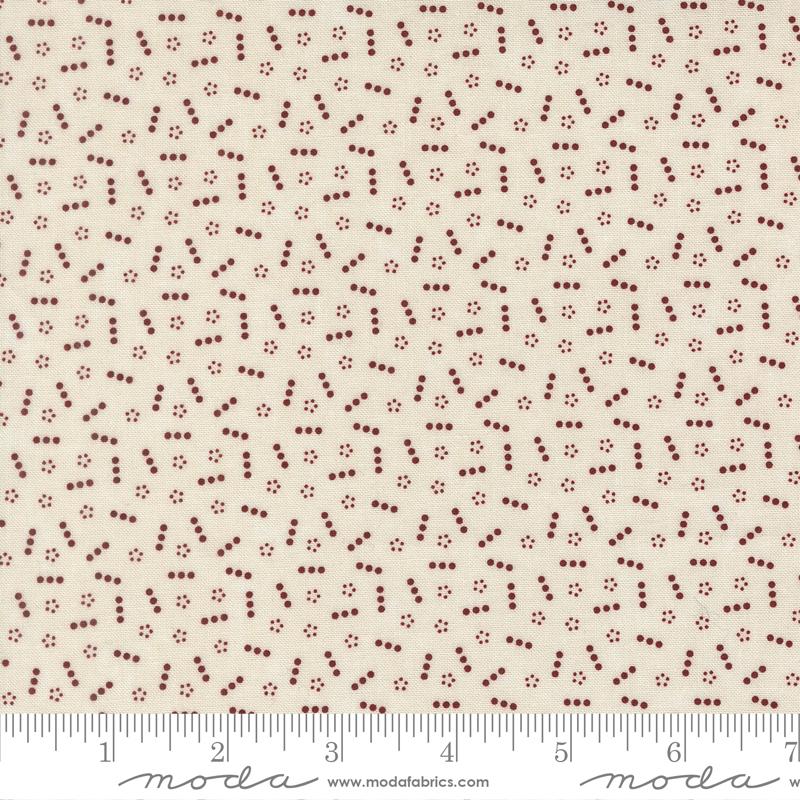 Cardinals Nest Star Tan - Quilt Fabric, zoomed in. Select this picture to zoom back out.