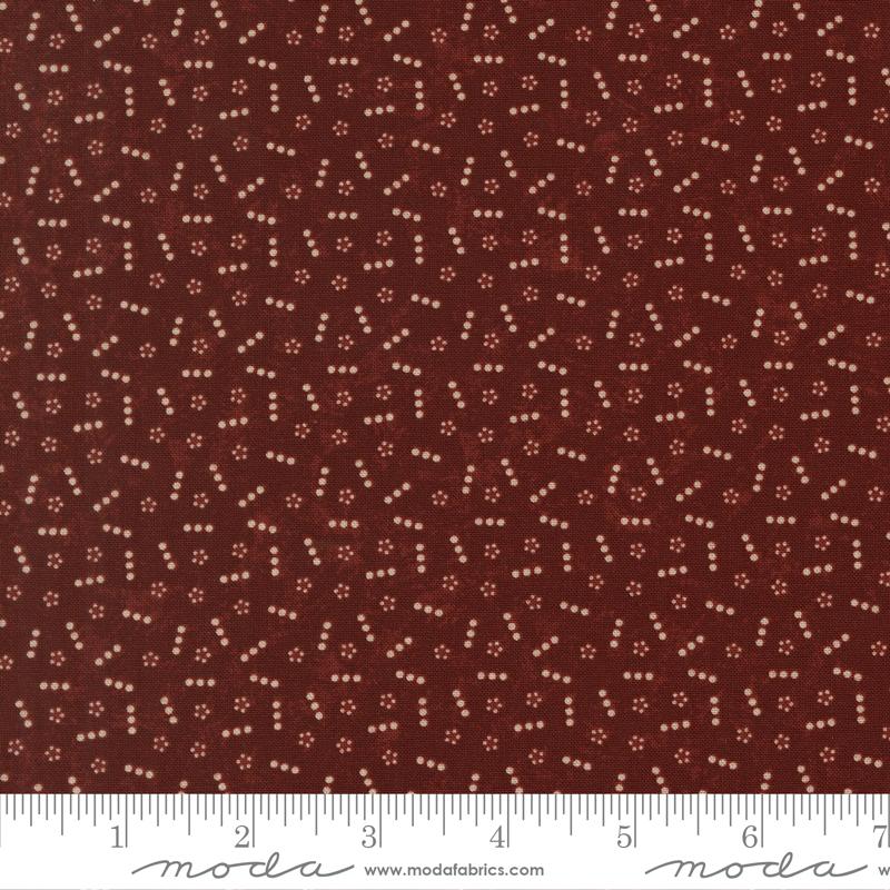 Cardinals Nest Star Red - Quilt Fabric, zoomed in. Select this picture to zoom back out.