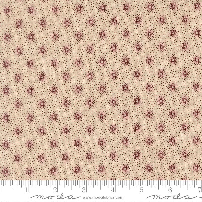 Cardinals Nest Geometric Tan - Quilt Fabric, zoomed in. Select this picture to zoom back out.