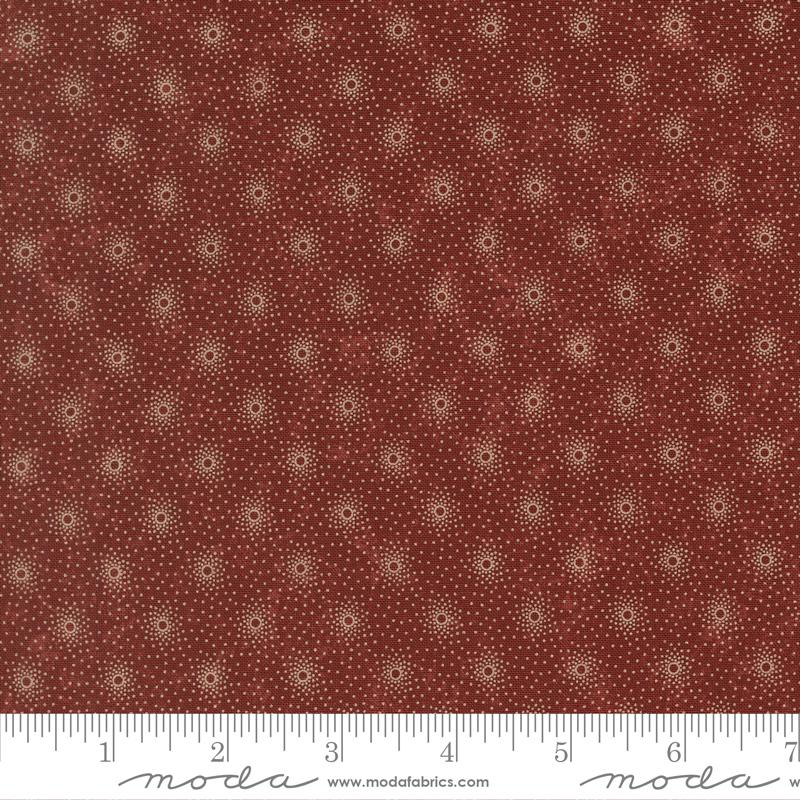 Cardinals Nest Geometric Red - Quilt Fabric, zoomed in. Select this picture to zoom back out.