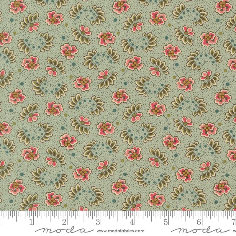 Collections Unity Floral - Robins Egg - Quilt Fabric