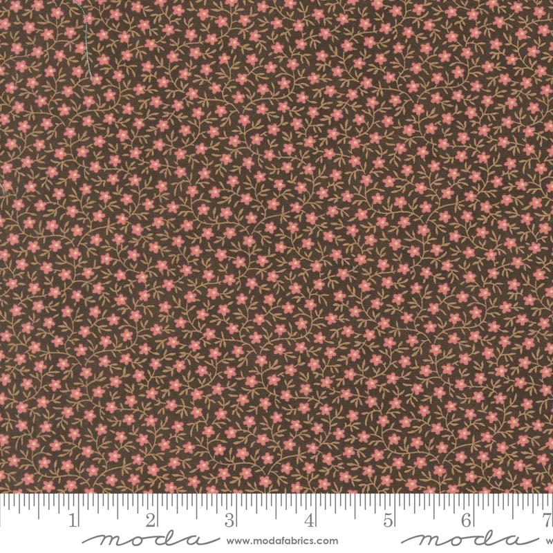 Collections Unity Vines - Chocolate - Quilt Fabric, zoomed in. Select this picture to zoom back out.