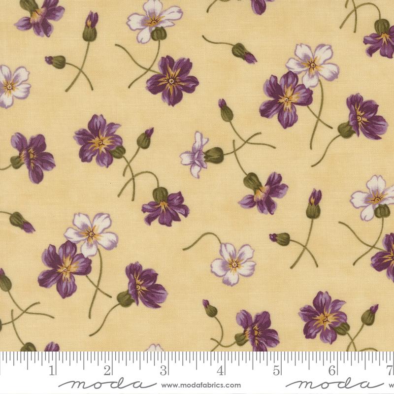 Collections Essence Flowers Parchment - Quilt Fabric