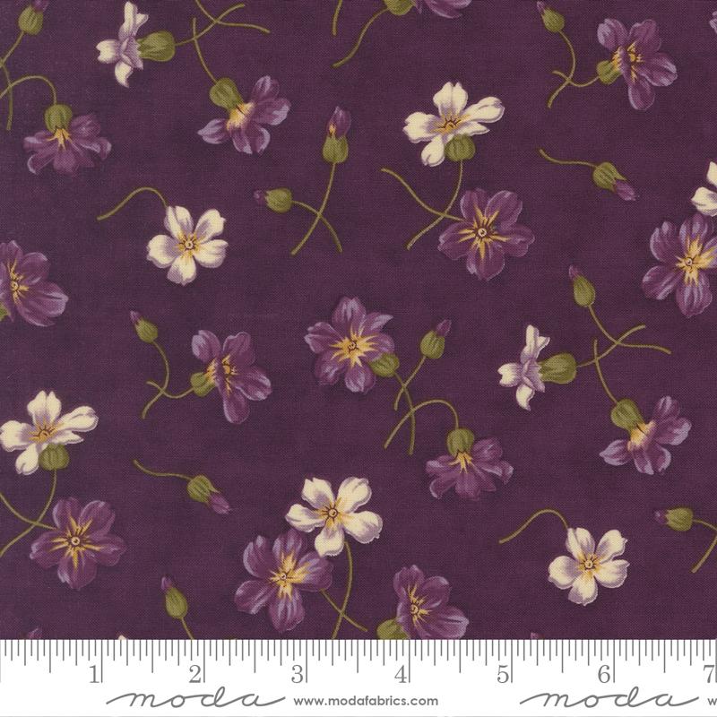 Collections Essence Flowers Plum - Quilt Fabric