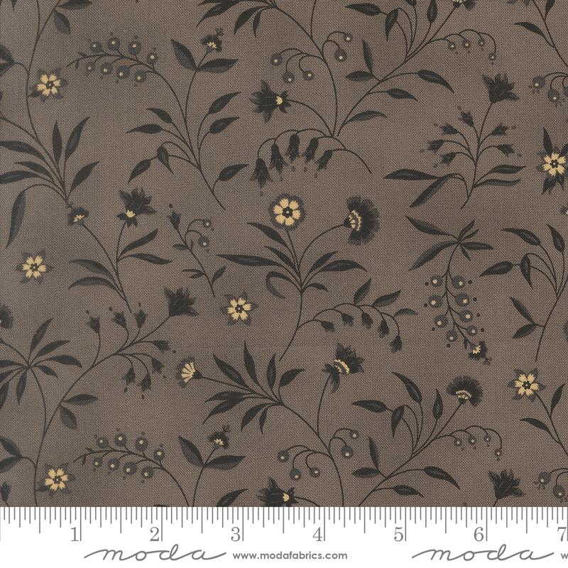 Collections Magnolia Sprig Etching - Quilt Fabric, zoomed in. Select this picture to zoom back out.
