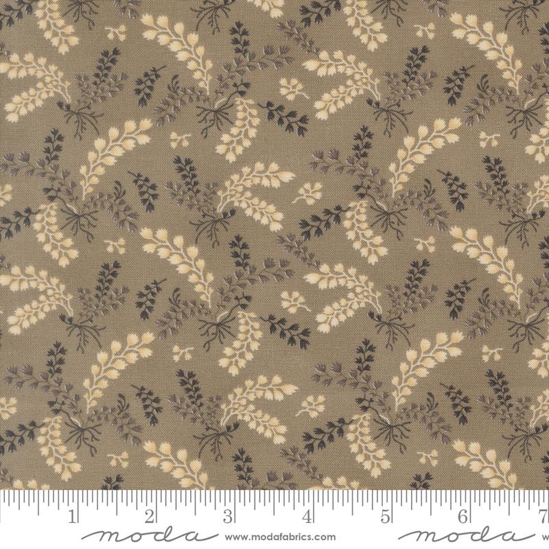 Collections Magnolia Leaf Smoke - Quilt Fabric, zoomed in. Select this picture to zoom back out.